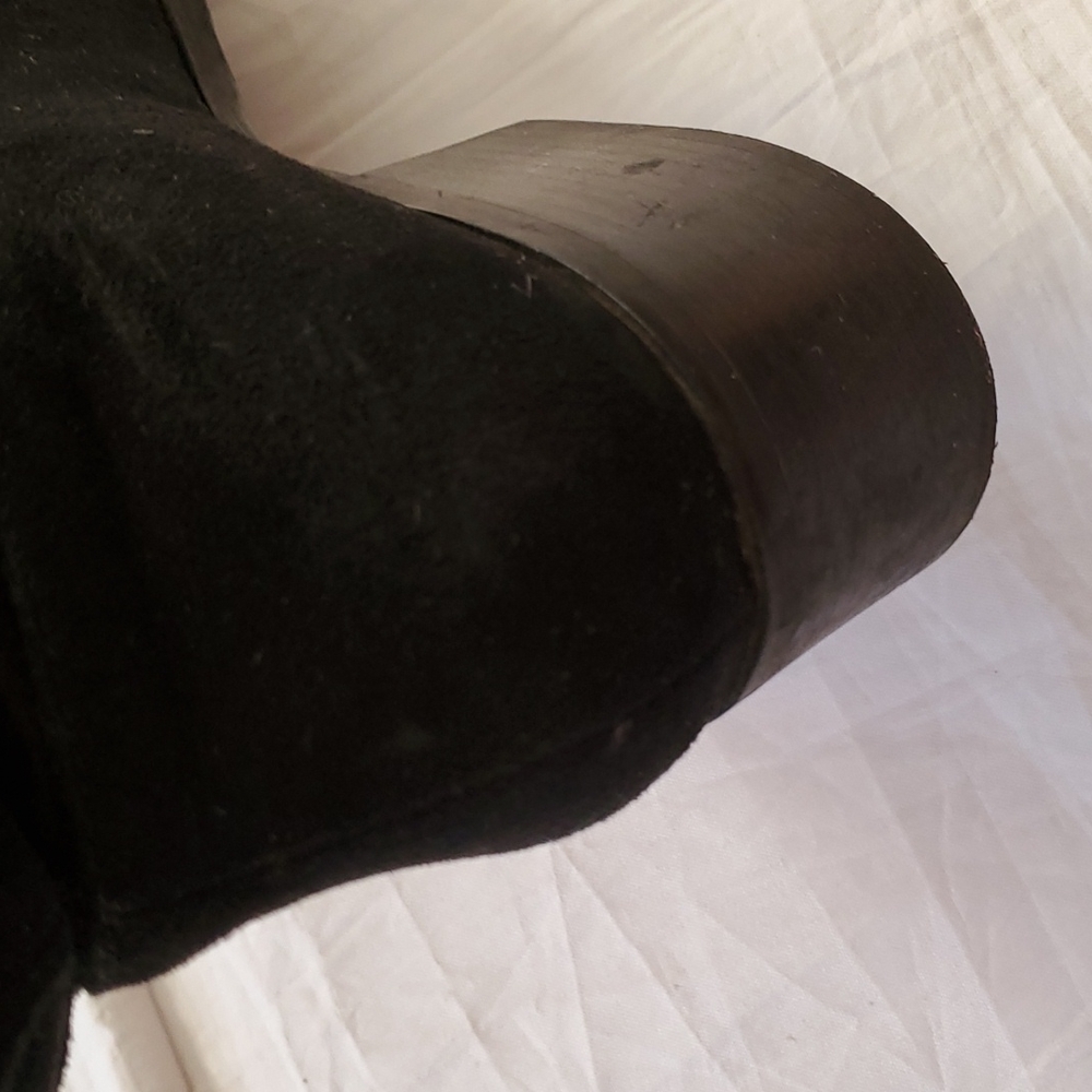 Zara woman's black knee high suade boots size 10 - Picture 12 of 15